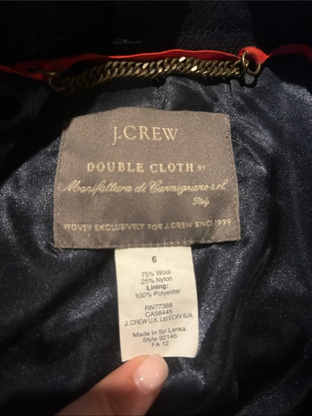 J. Crew Navy Wool Pea Coat - Picture 3 of 3
